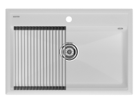 Комплект: Мойка STEPIA 80 + ролл-мат STEP PM117551-WH+R375-BS